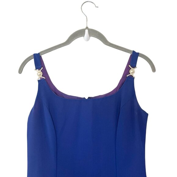 90s Mcclintock‎ Prom Dress Skater Mini Rhinestone Strap Whimsy Tiered Glam 2P - Picture 3 of 6